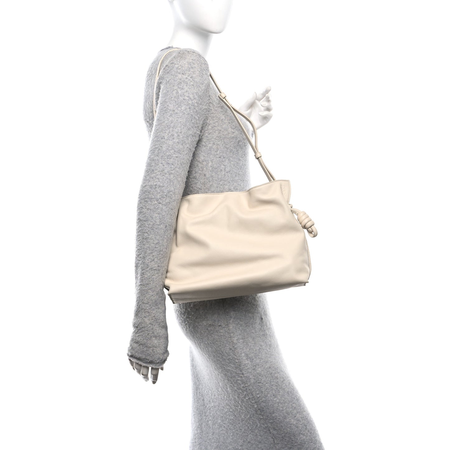 Nappa Medium Flamenco Knot Bag Sea Salt