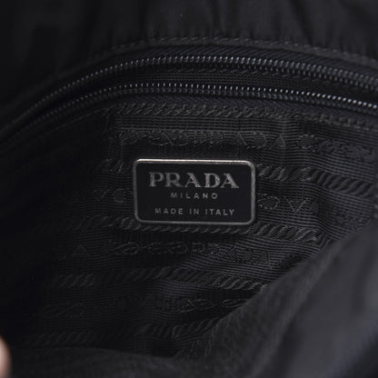 Prada Nylon Tessuto Acciaio Chain Shoulder Bag Black 7 of 15