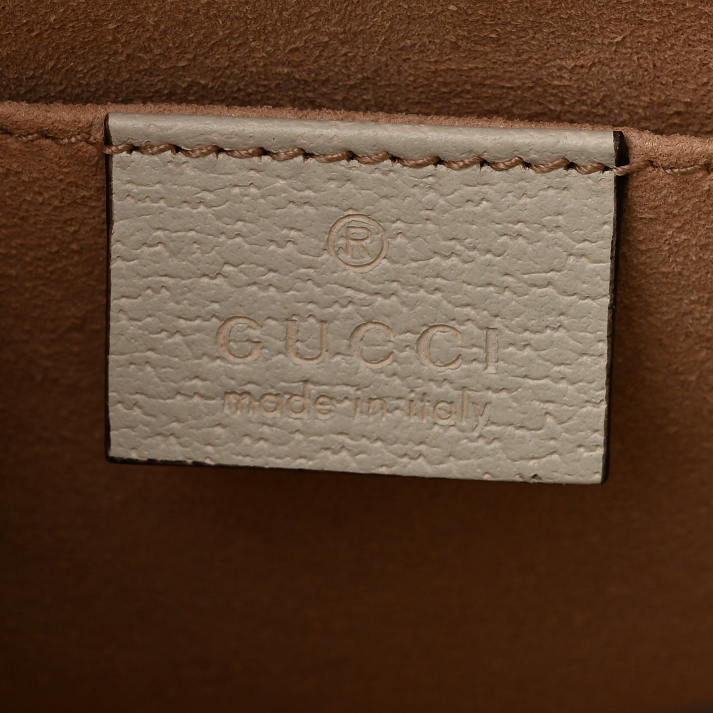 Textured Calfskin Web Small Ophidia Chain Shoulder Bag Mystic White