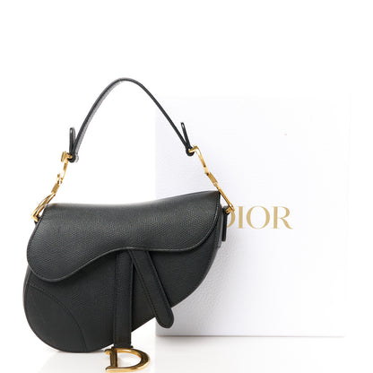 Christian Dior Grained Calfskin Mini Saddle Bag Black 11 of 11