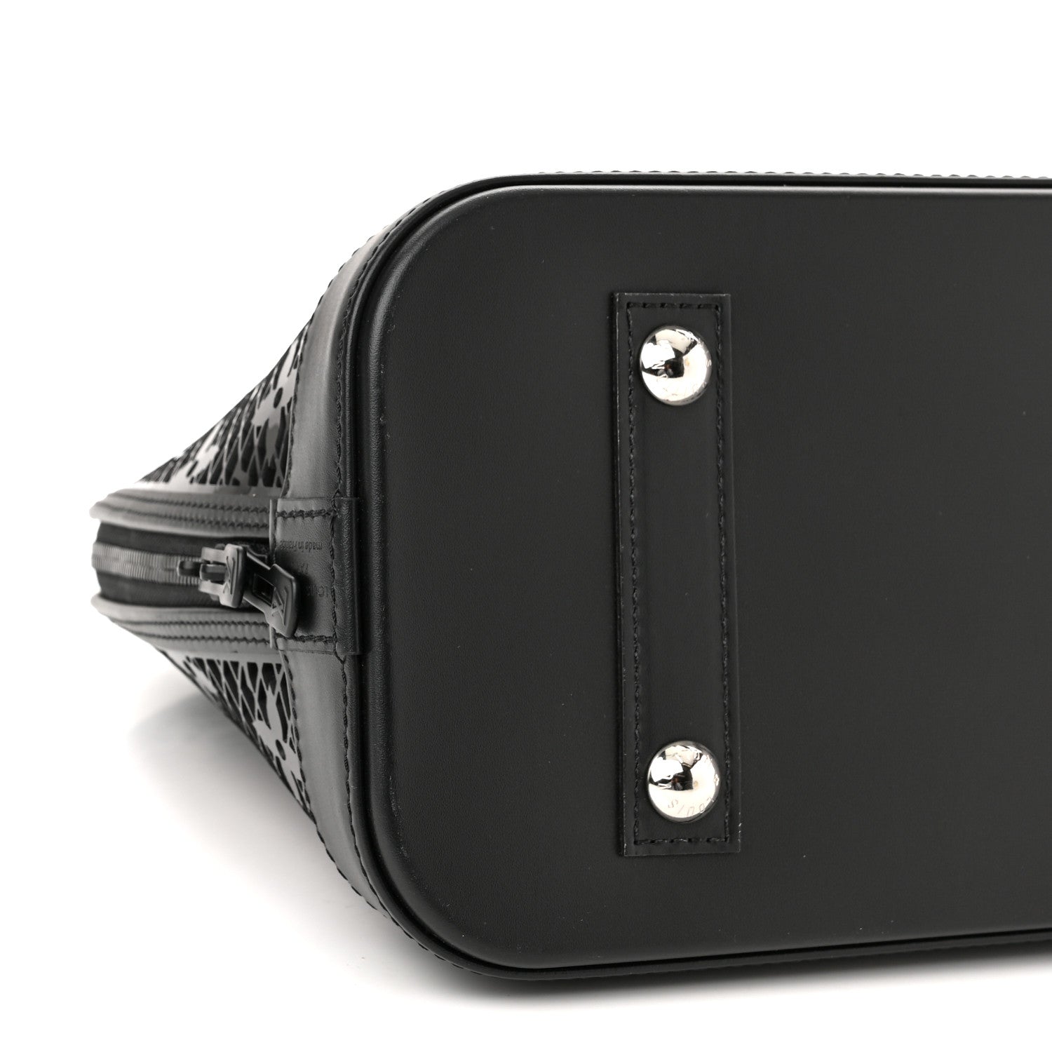 Louis Vuitton Patent Calfskin Laced Monogram Alma PM Black 10 of 11