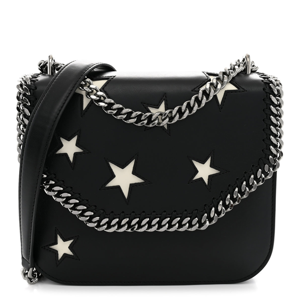 Stella McCartney Alter Nappa Embossed Medium Star Falabella Box Shoulder Bag Black 1 of 9