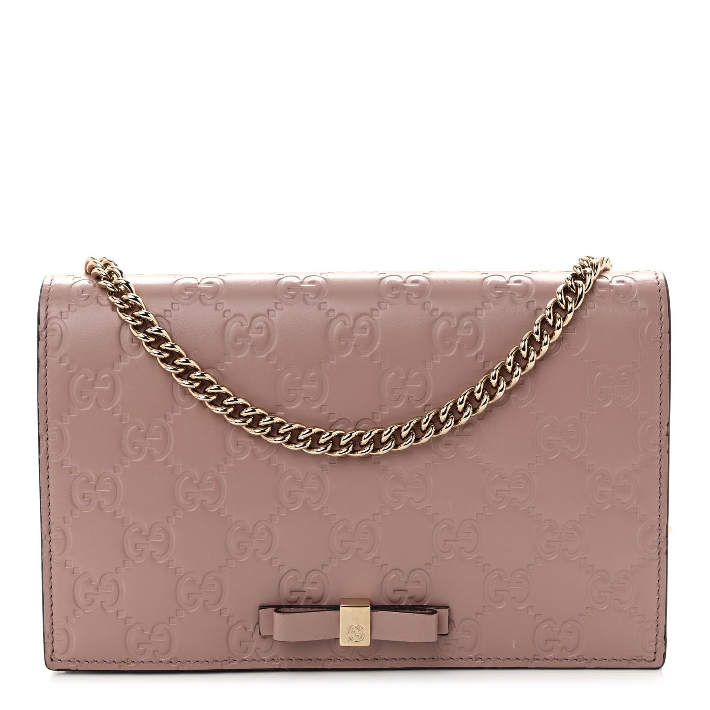 Guccissima Signature Bowy Chain Wallet Dark Cipria