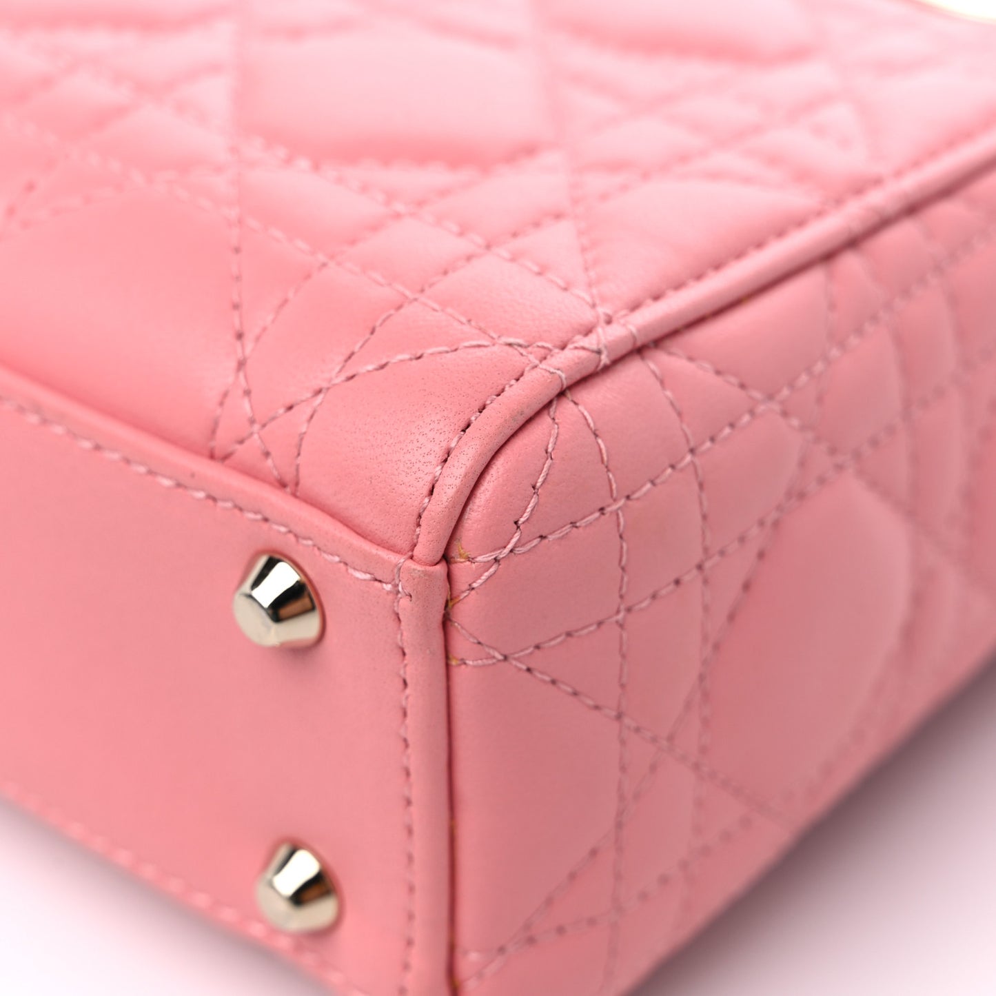 Lambskin Cannage Mini Lady Dior Pink