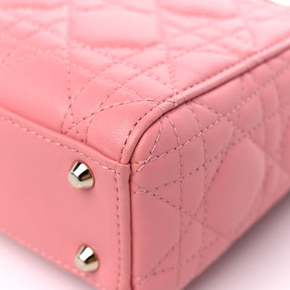 Christian Dior Lambskin Cannage Mini Lady Dior Pink 10 of 10