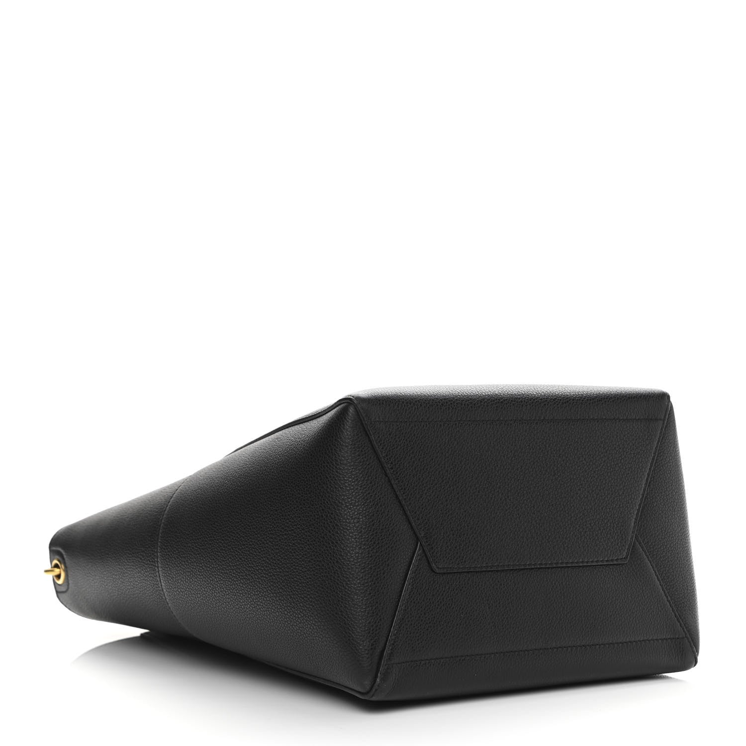 Celine Soft Grained Calfskin Sangle Bucket Bag Black 3 of 9