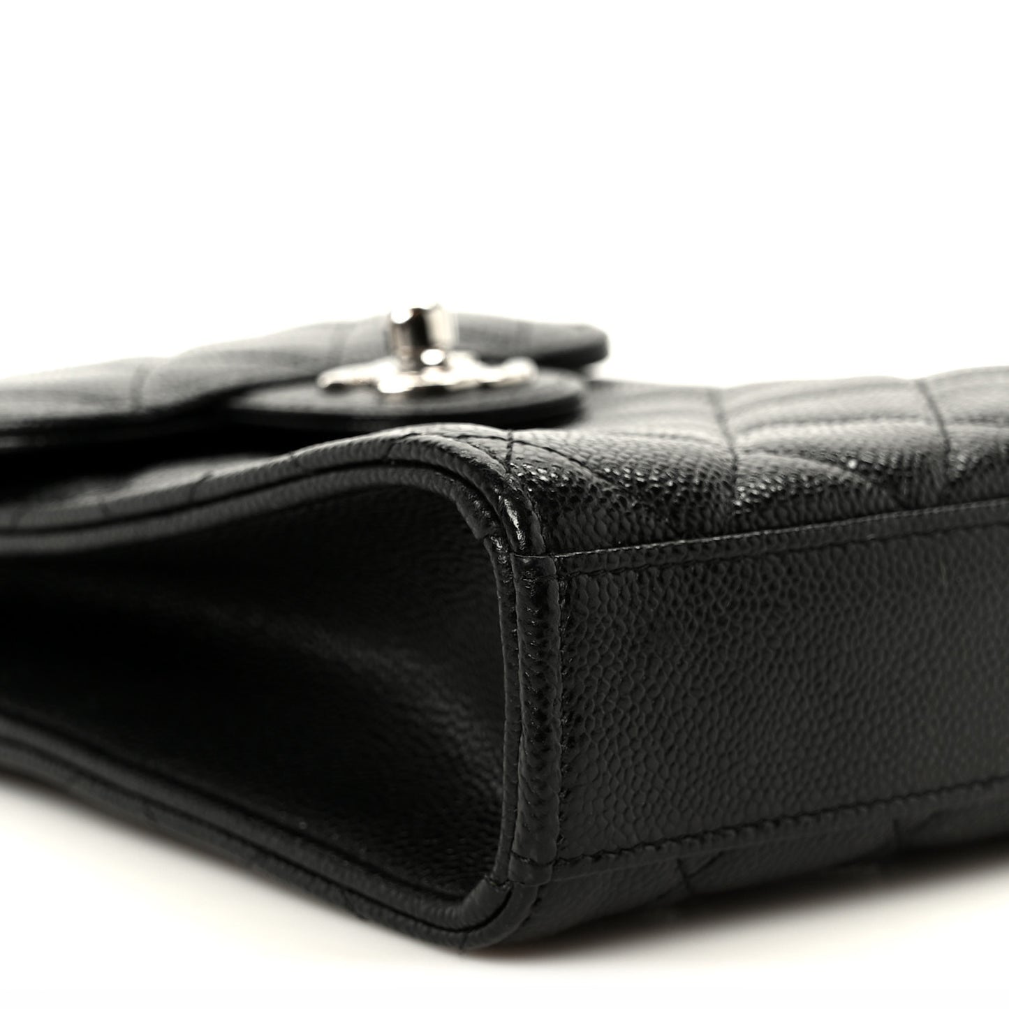Caviar Quilted Classic Phone Holder Black