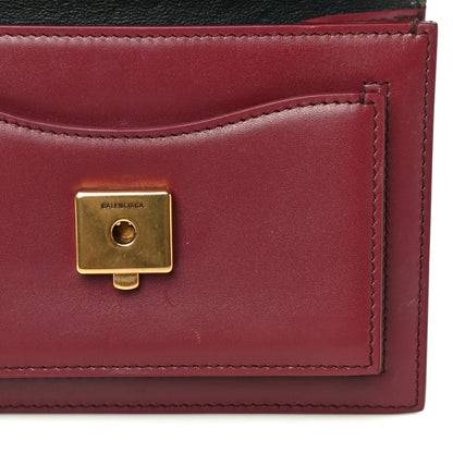 Balenciaga Box Calfskin XS Sharp Top Handle Bag Burgundy 20 of 29