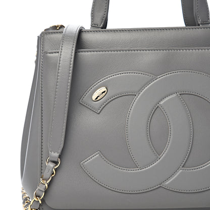 Chanel Lambskin Small CC Mania Shoulder Bag Grey 9 of 9