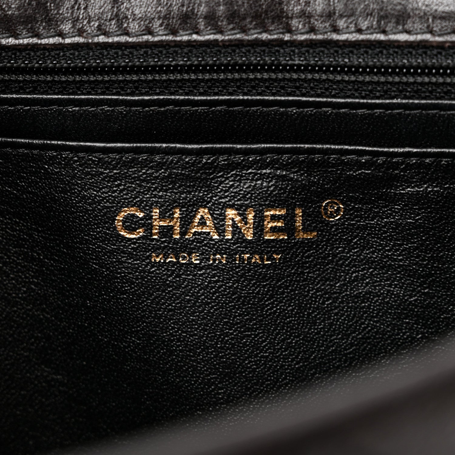 Chanel Calfskin Stitched Large Vintage Flap Dark Brown 6 of 13