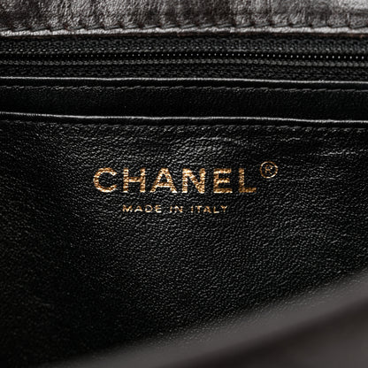 Chanel Calfskin Stitched Large Vintage Flap Dark Brown 6 of 13