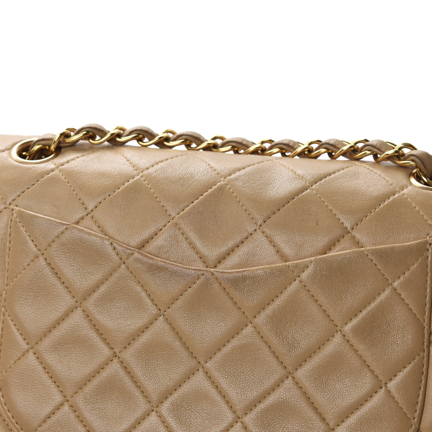 Chanel Lambskin Quilted Small Double Flap Beige 17 of 21