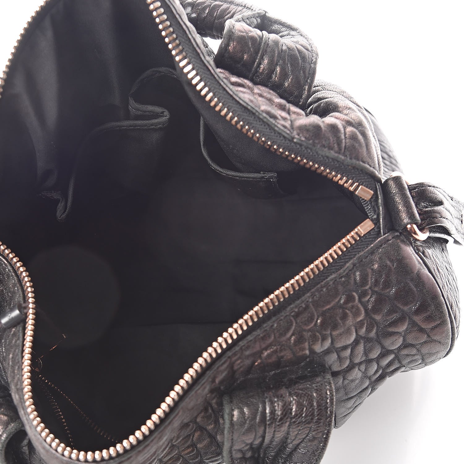 Alexander Wang Pebbled Lambskin Rocco Black Rose Gold Hardware 5 of 9