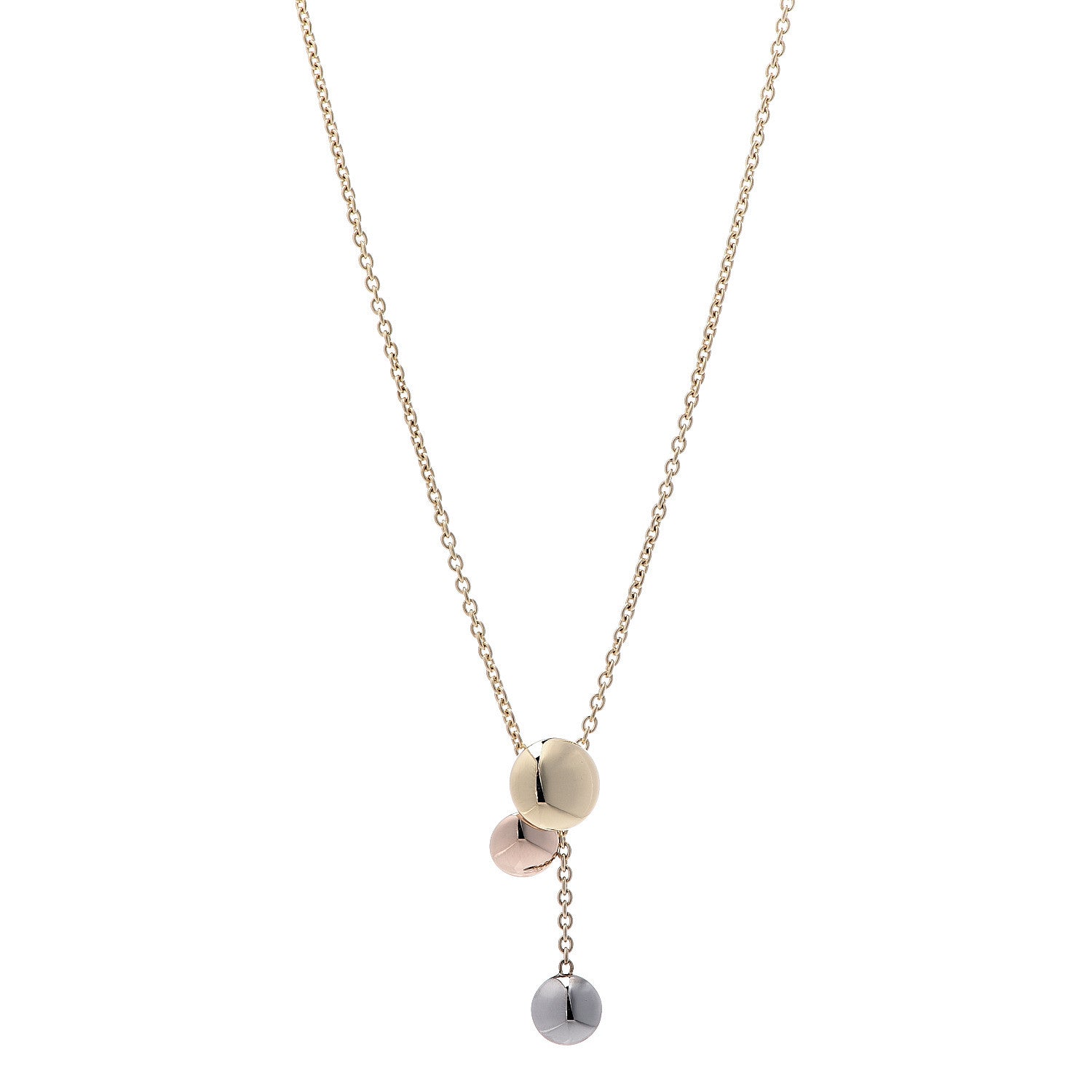 Cartier 18K Pink Yellow White Gold Sweet Trinity Drop Necklace 1 of 6