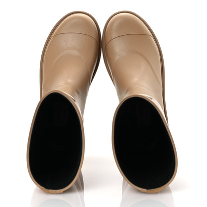 Chanel Caoutchouk CC High Boots 38 Beige 2 of 14