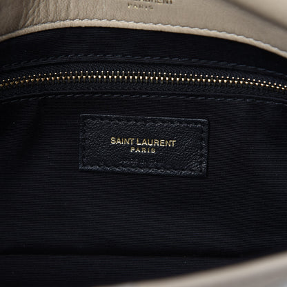 Saint Laurent Lambskin Suede Patchwork Monogram Medium Jamie Baguette Sea Salt 8 of 11
