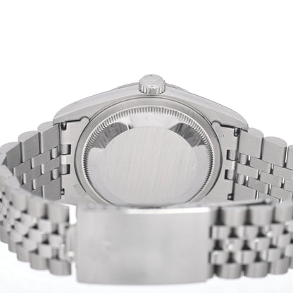 Rolex Stainless Steel 18K White Gold 36mm Oyster Perpetual Datejust Watch White Roman 16234 4 of 5