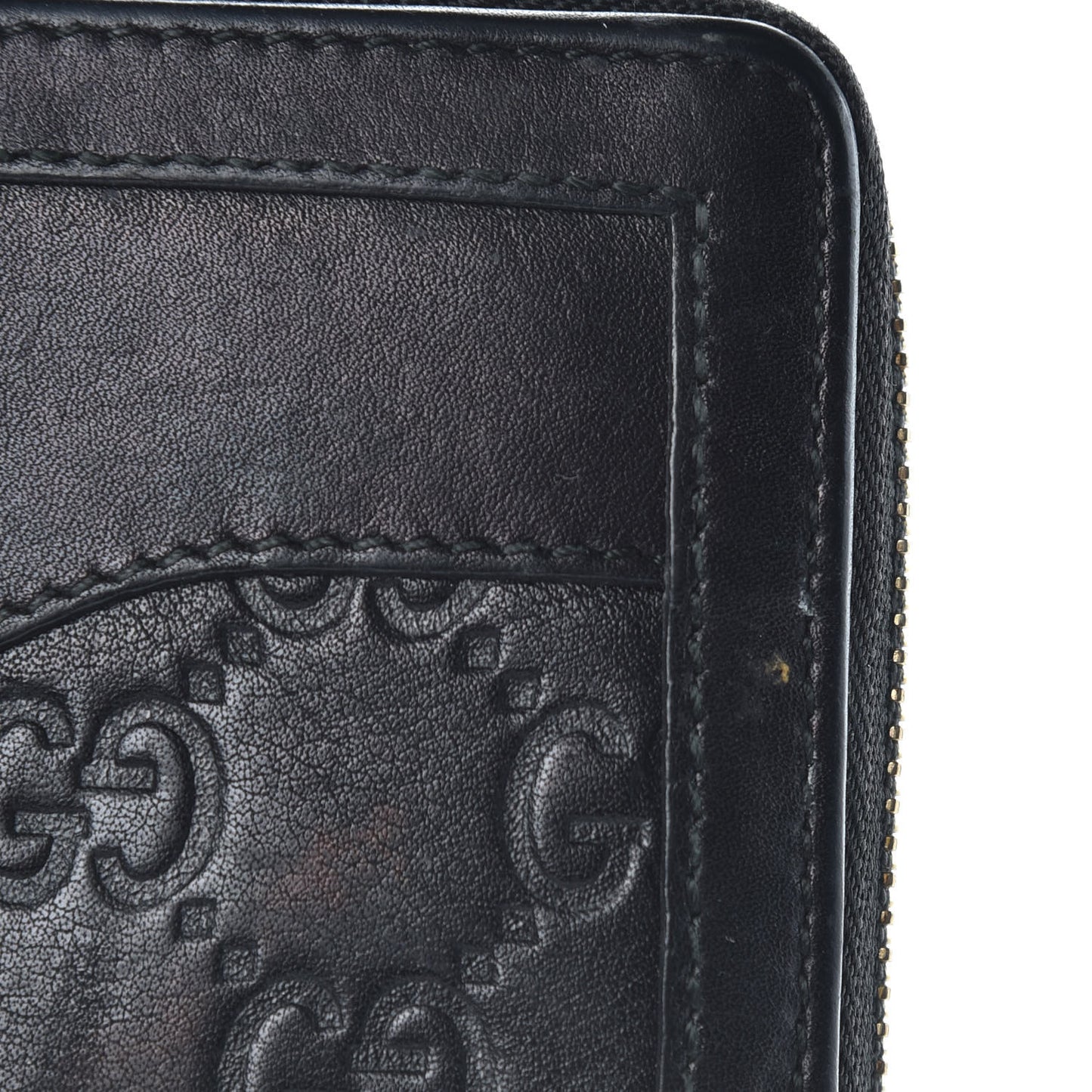 Guccissima Sukey Zip Around Wallet Black