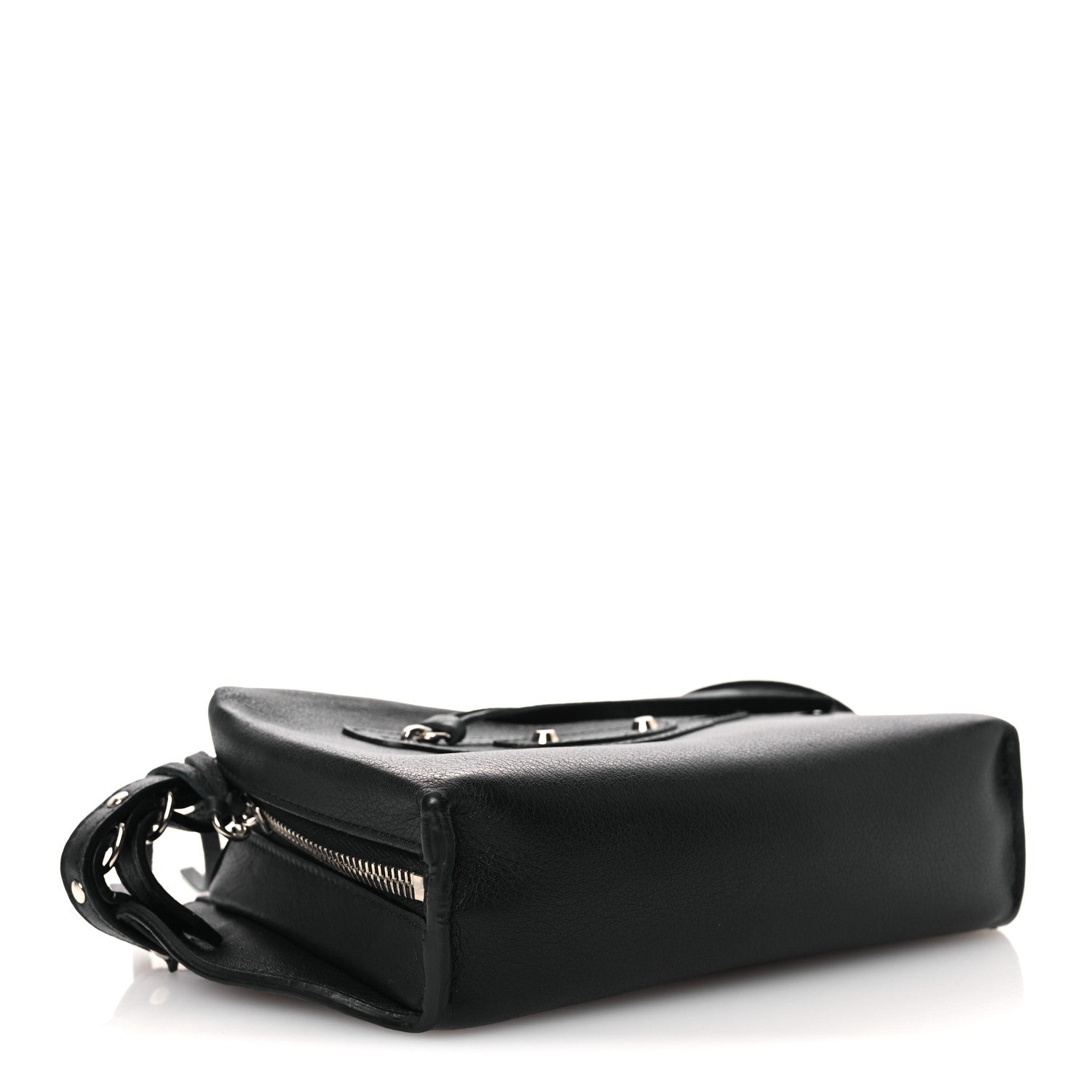Balenciaga Calfskin Papier Belt Bag Black 3 of 9