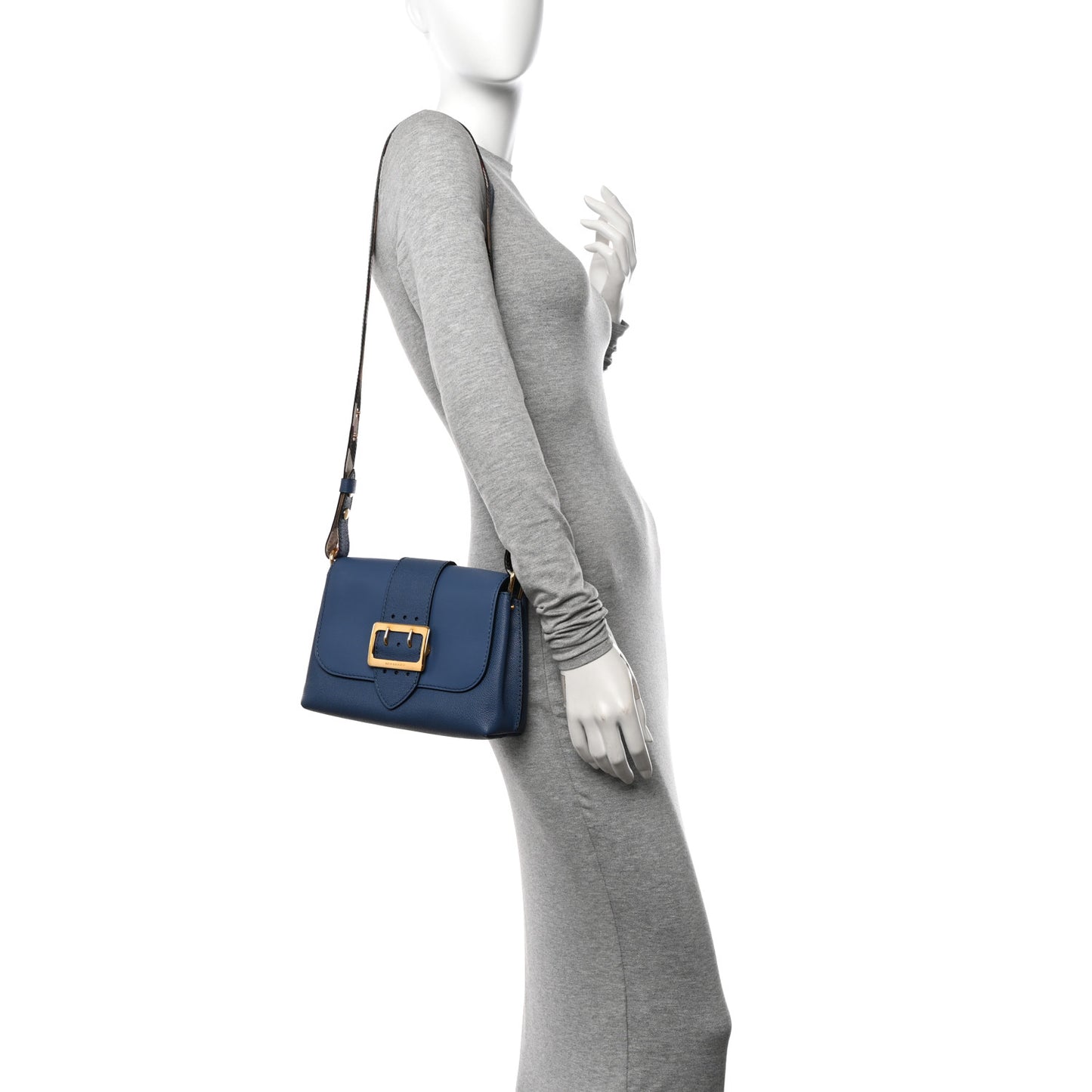 Soft Grain Calfskin Small Medley Crossbody Steel Blue
