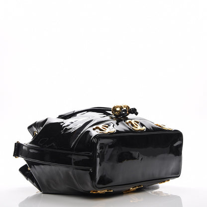 Chanel Patent CC Drawstring Shoulder Bag Black 4 of 8
