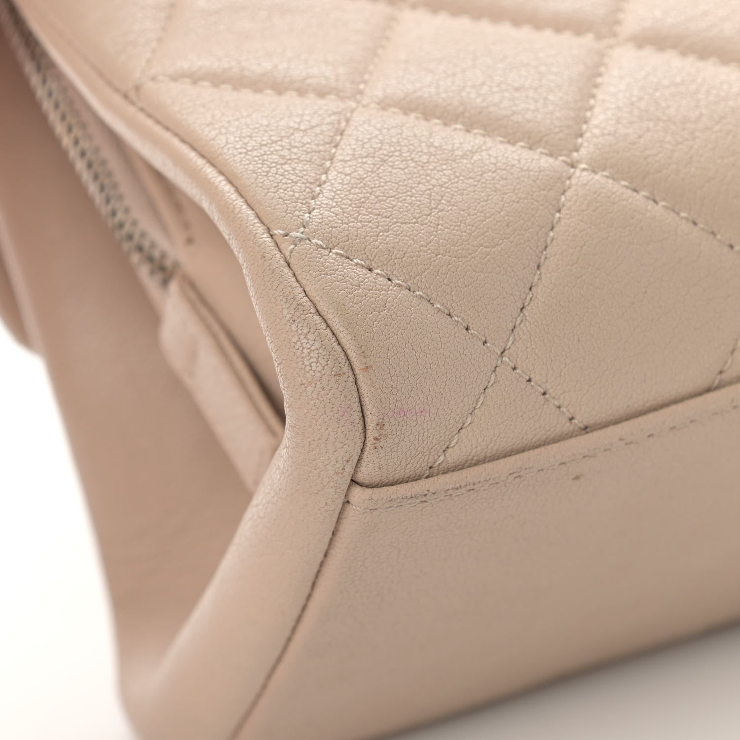 Chanel Shiny Sheepskin Quilted Small Trapezio Flap Beige 11 of 20