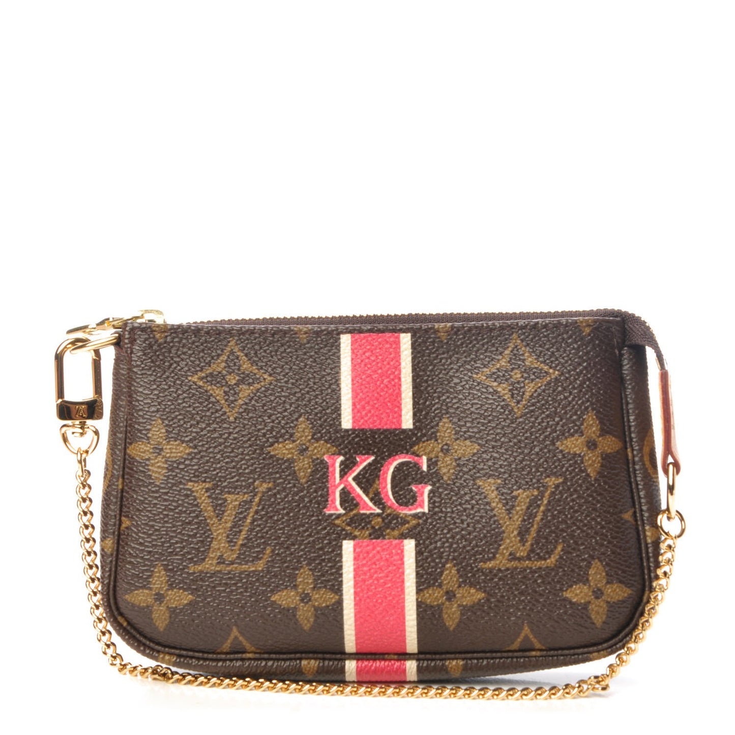 Monogram My LV Heritage Mini Pochette Accessories Fuchsia Ivory