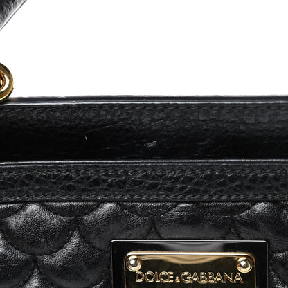 Dolce & Gabbana Calfskin Quilted Extra Large Miss Sicily Satchel Black 13 of 13