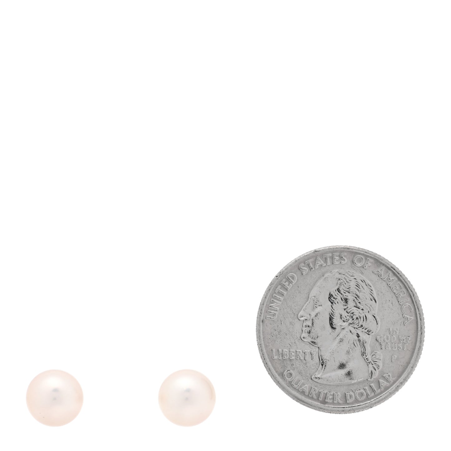 18K White Gold Cultured Pearl 8-8.5mm Earrings
