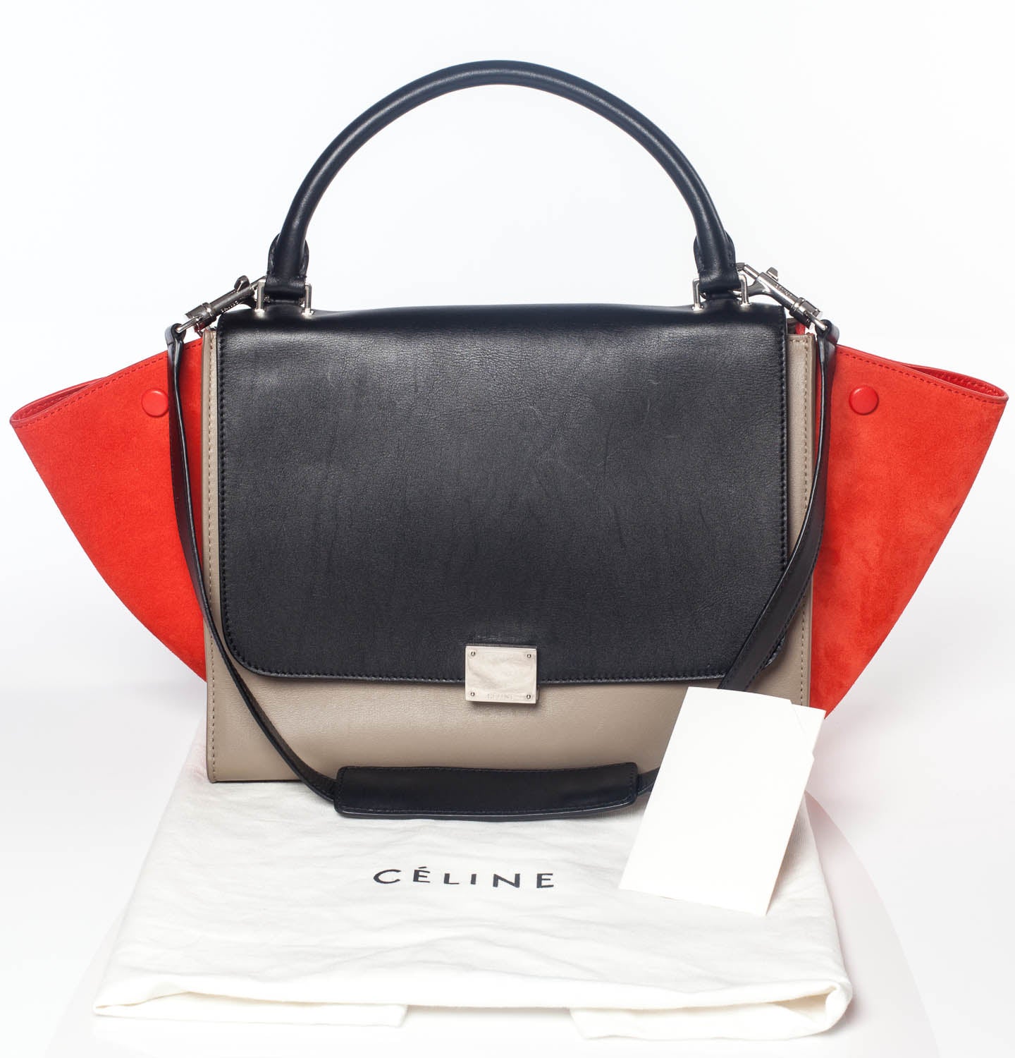 Celine Calfskin Suede Trapeze 9 of 9