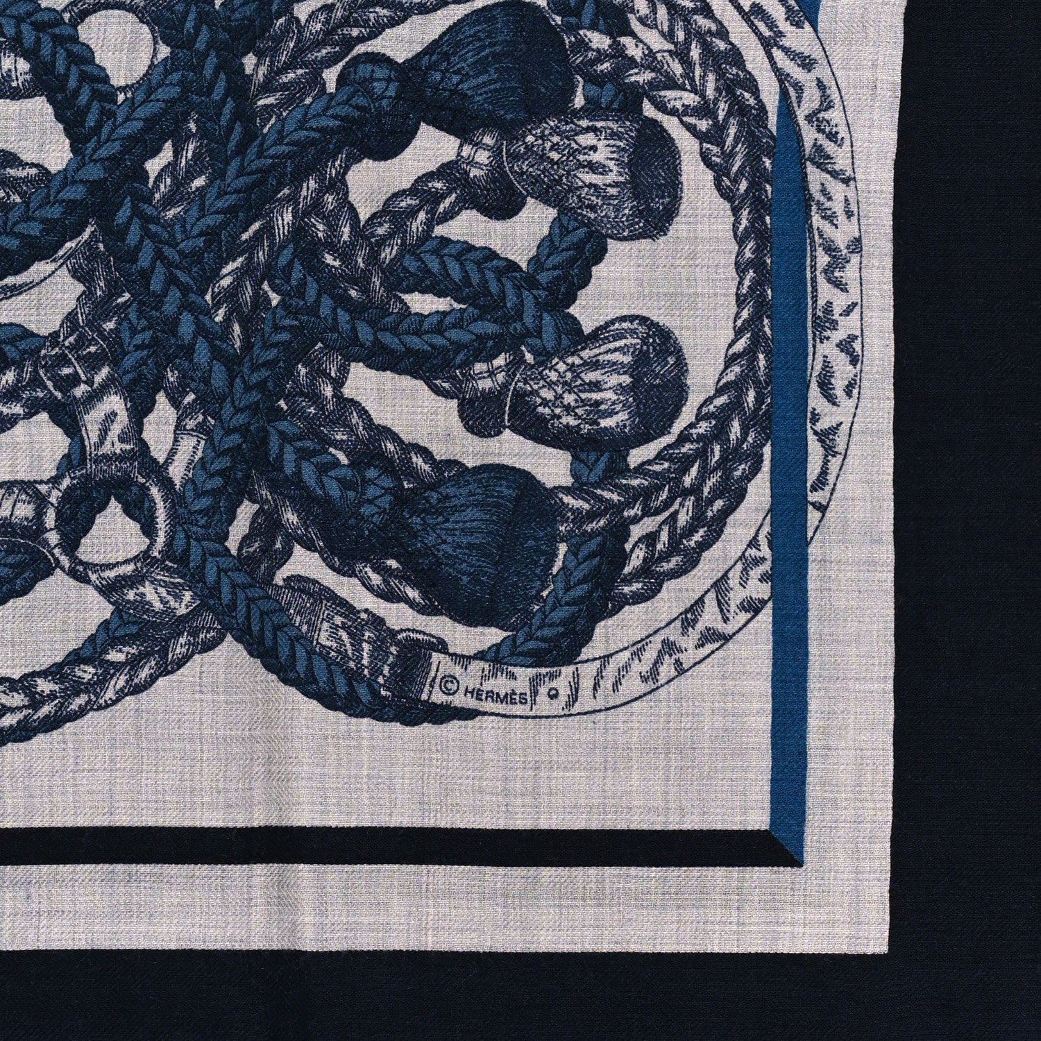 Hermes Cashmere Silk Shawl 140 3 of 3