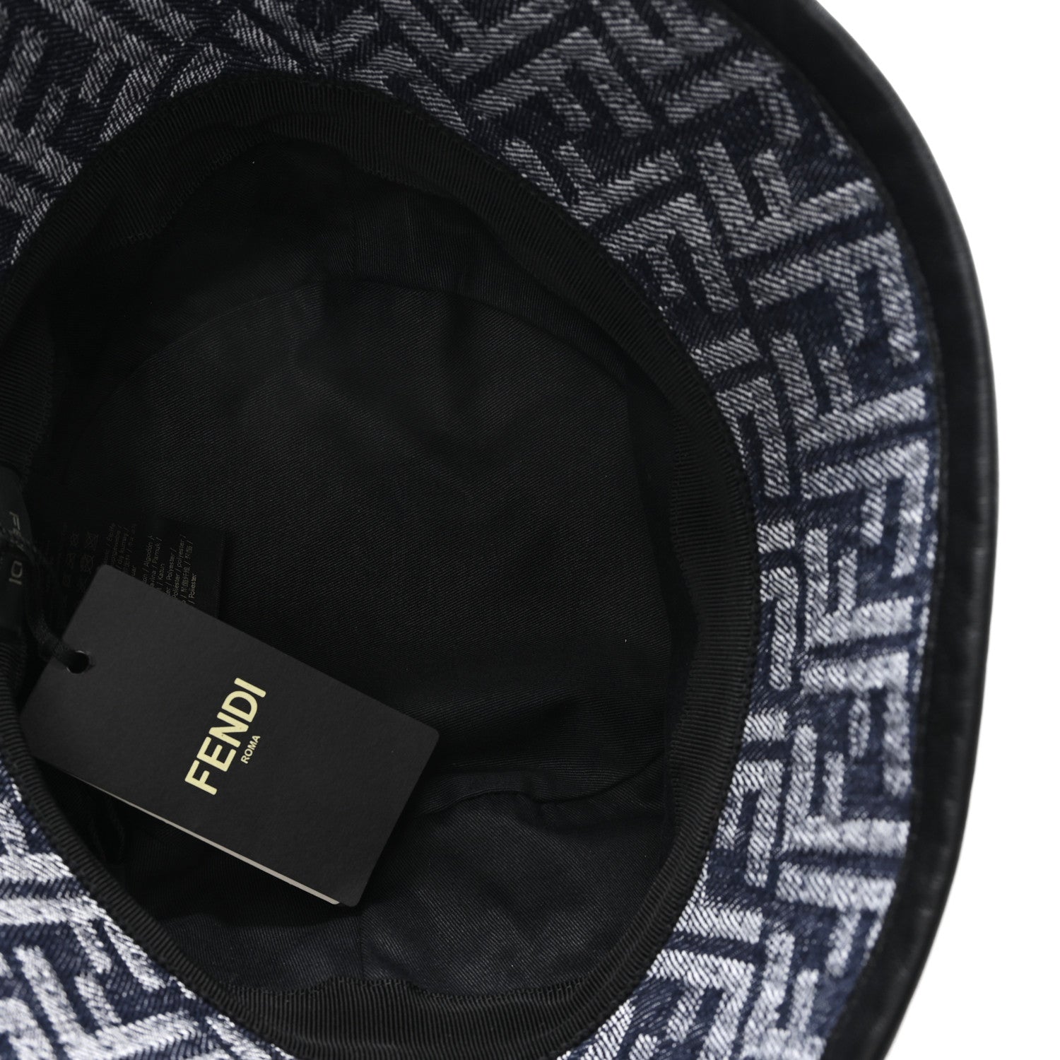 Fendi Denim FF Bucket Hat L Black 7 of 8