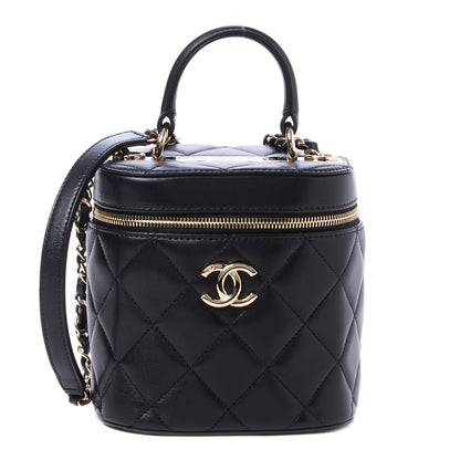 Chanel Lambskin Quilted Trendy Vanity Case Black 1 of 11