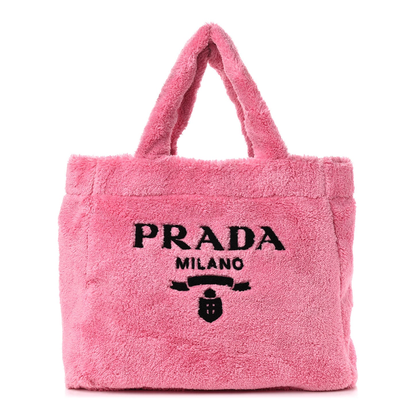 Terry Cloth Tote Bag Petalo Black