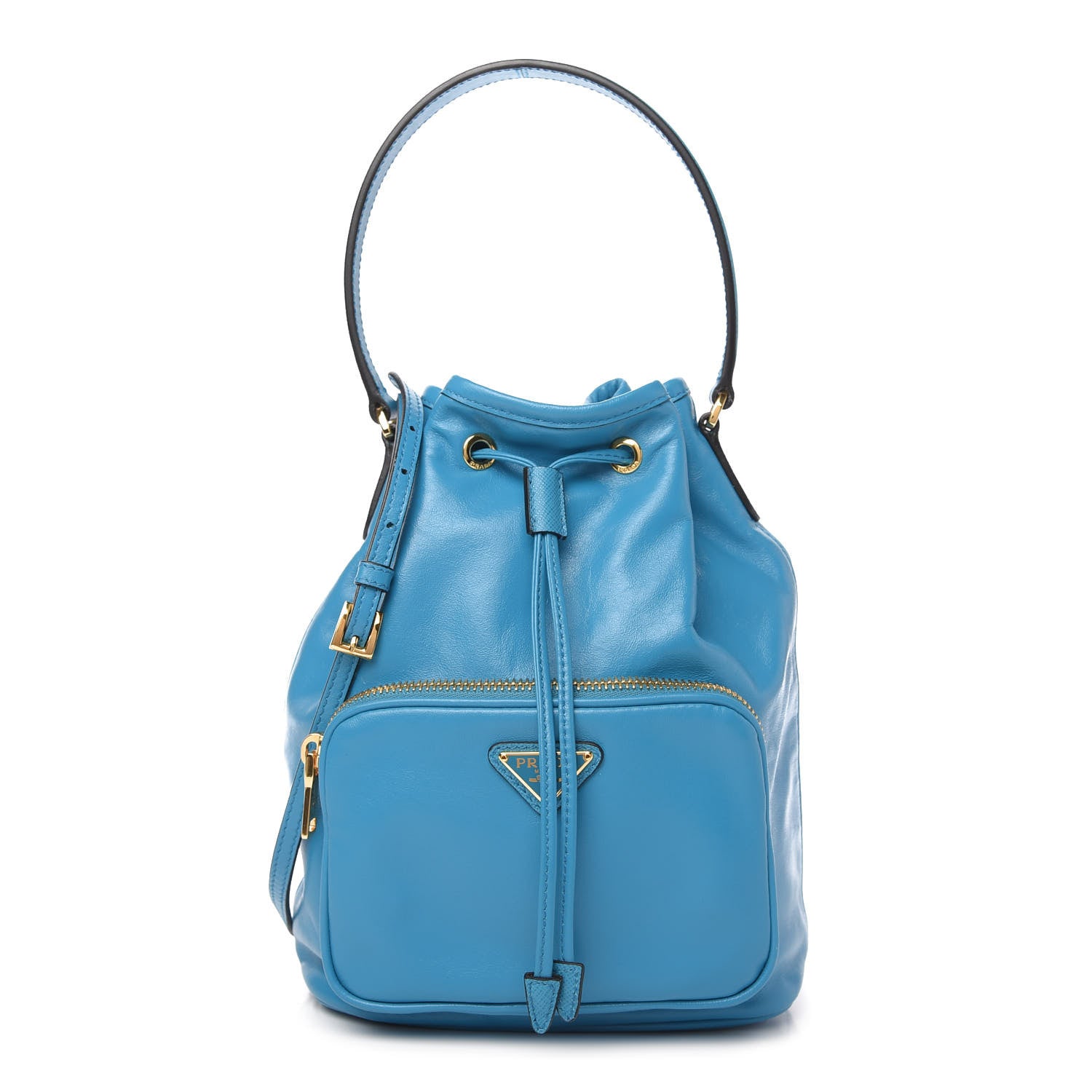Prada Light Calfskin Saffiano Mini Bucket Crossbody Bag Voyage 1 of 10