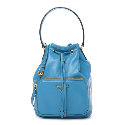 Prada Light Calfskin Saffiano Mini Bucket Crossbody Bag Voyage 1 of 10