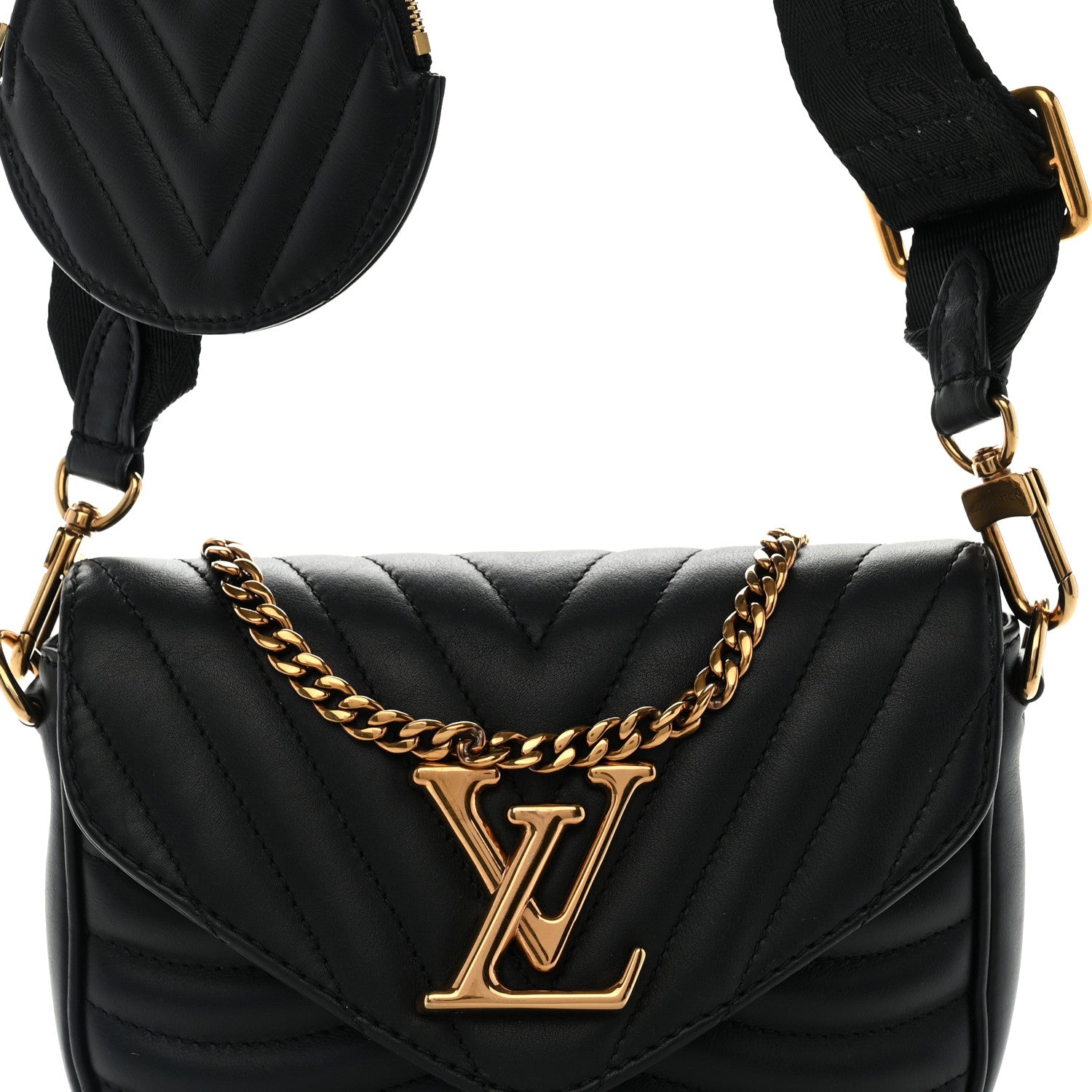 Louis Vuitton Calfskin New Wave Multi Pochette Black 7 of 9
