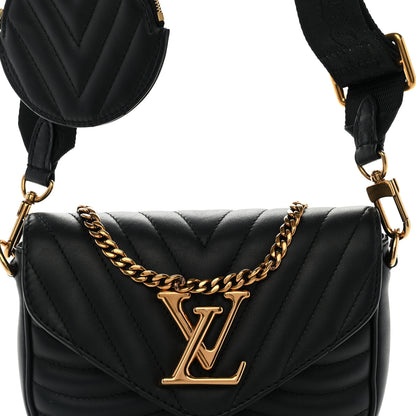 Louis Vuitton Calfskin New Wave Multi Pochette Black 7 of 9
