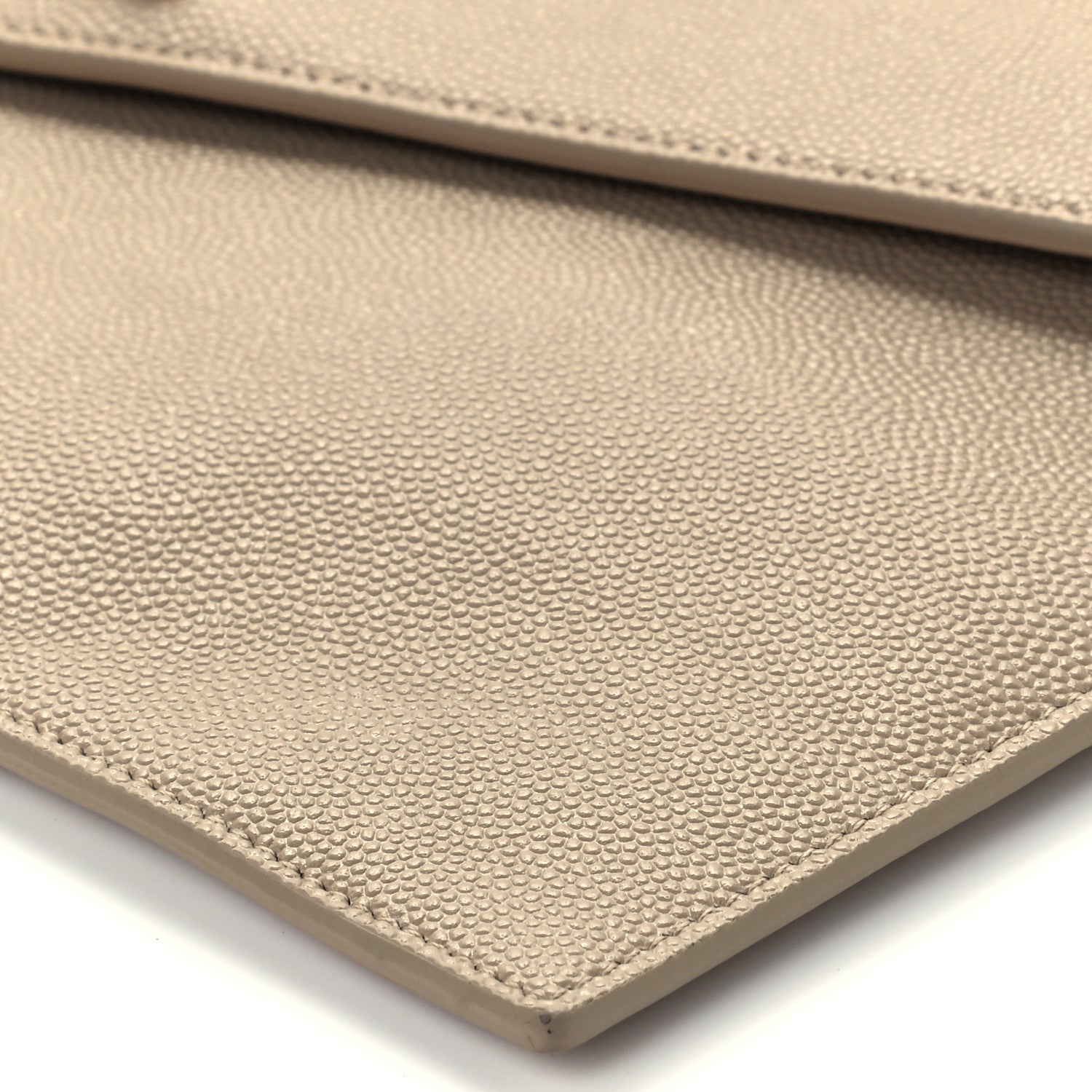 Saint Laurent Grain De Poudre Uptown Pouch Dark Beige 10 of 10