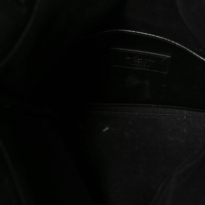 Saint Laurent Grain De Poudre West Hollywood Monogram Fold Over Clutch Black 5 of 8