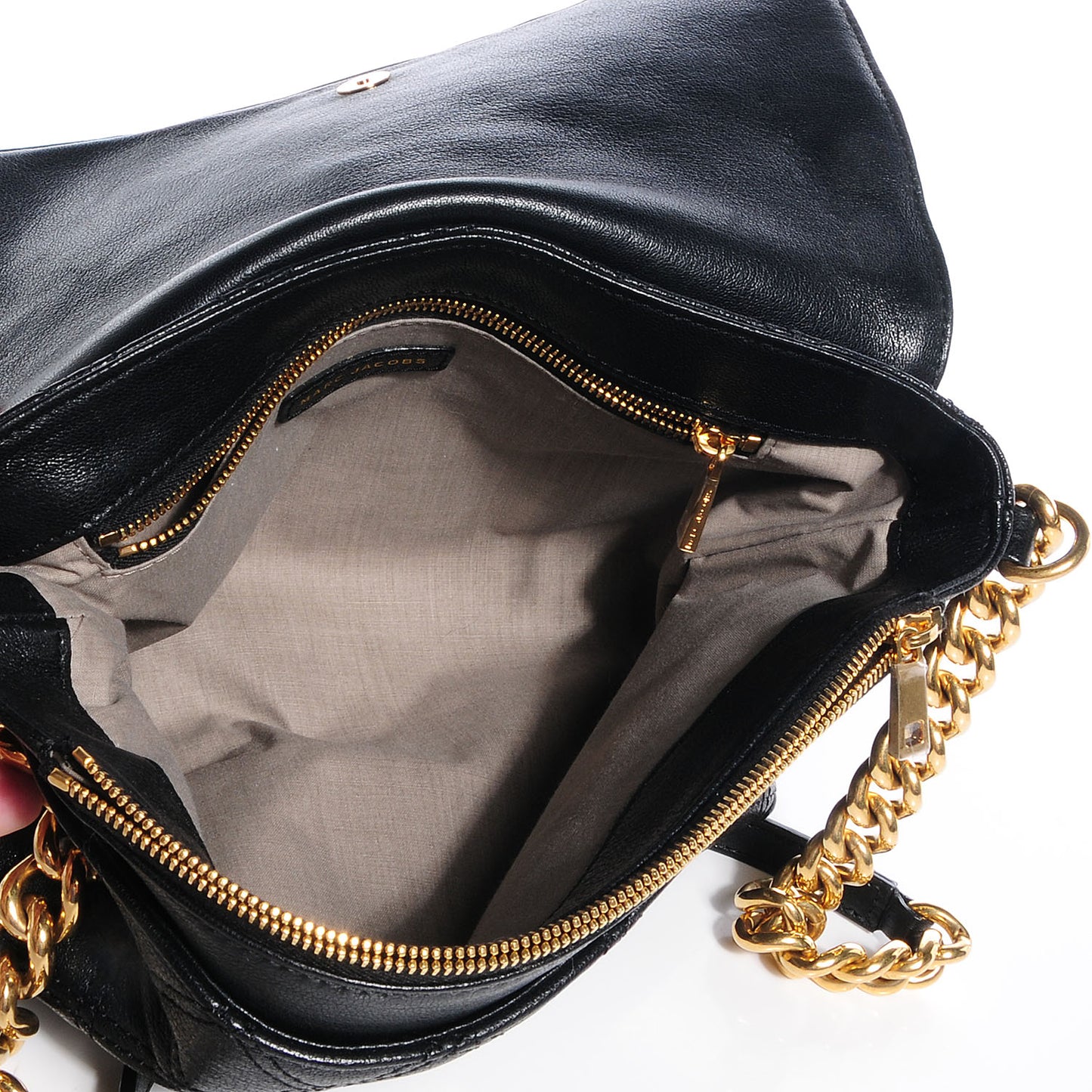 Quilted Lambskin The Large Single Flap Black