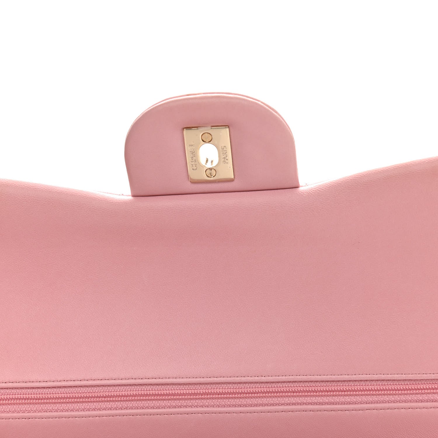 Chanel Lambskin Quilted Jumbo Double Flap Light Pink 11 of 12