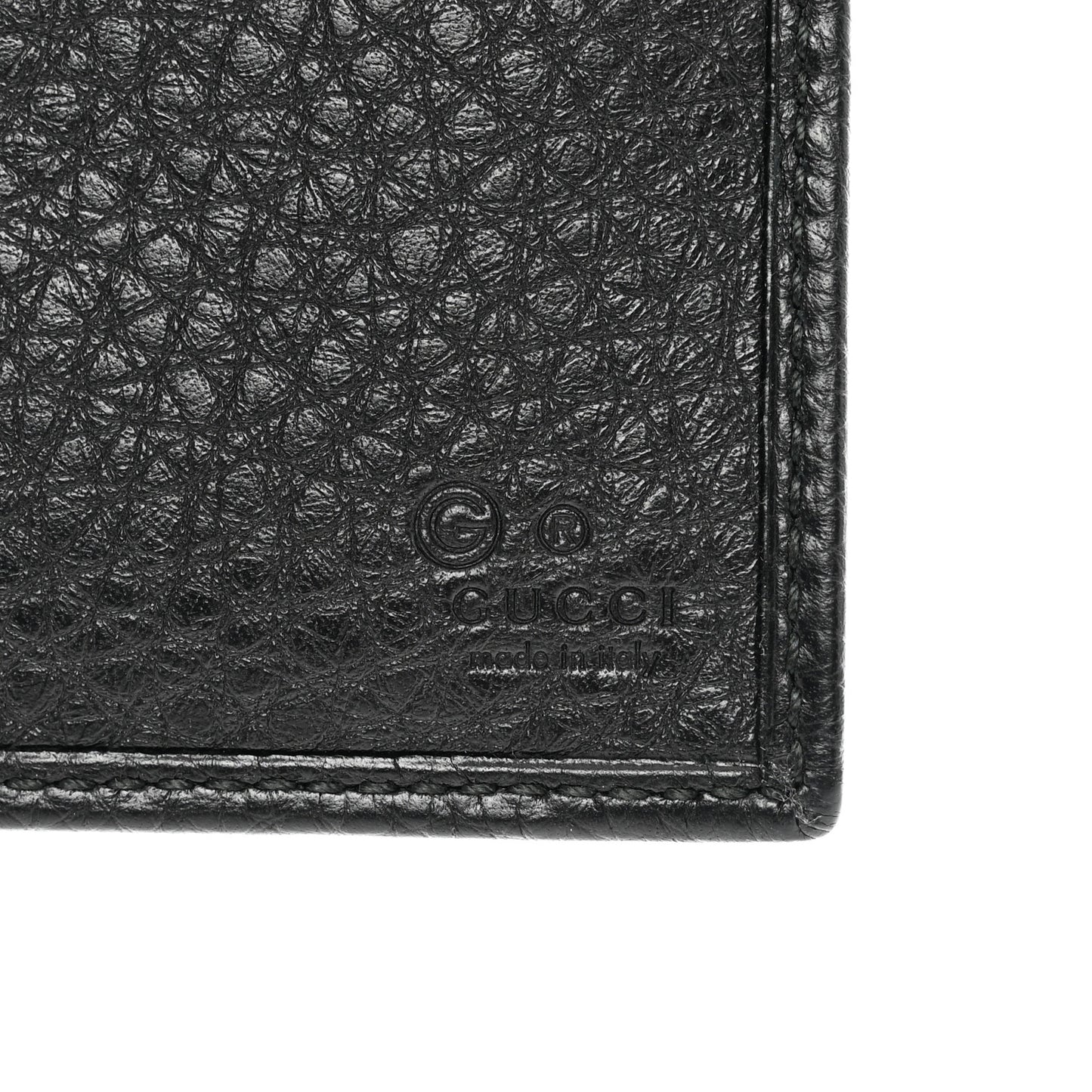 Dollar Calfskin Bi-Fold Wallet Black