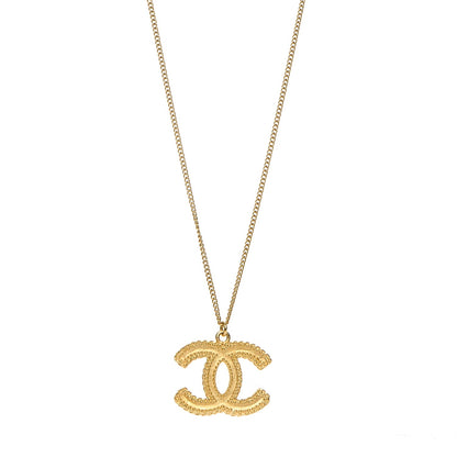 Chanel CC Pendant Necklace Gold 1 of 6