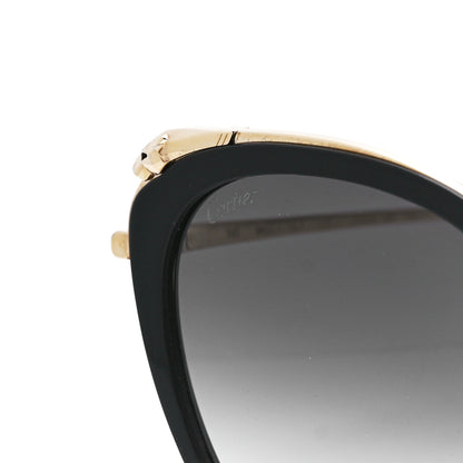 Cartier Panthere De Cartier Cat Eye Sunglasses Gold Black 7 of 8
