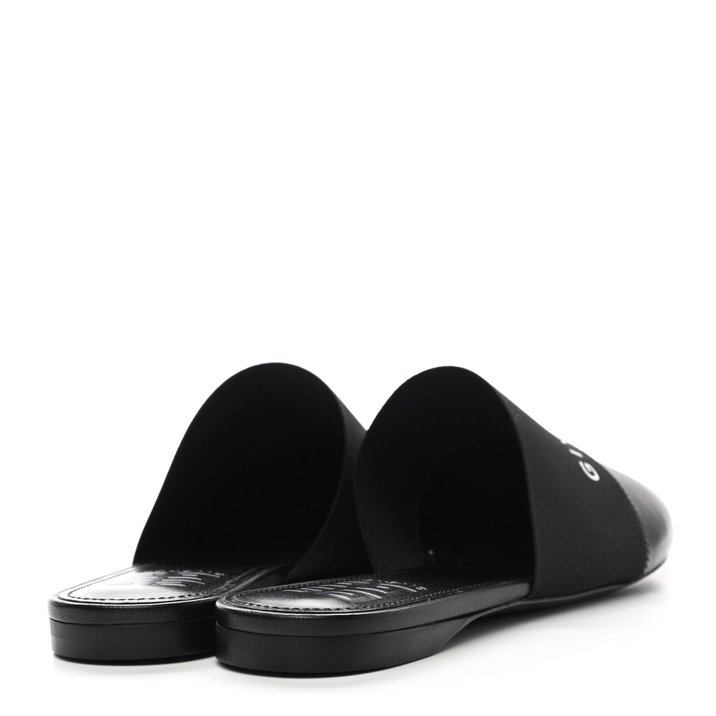 Lambskin Bedford Logo Mule Slides 39.5 Black