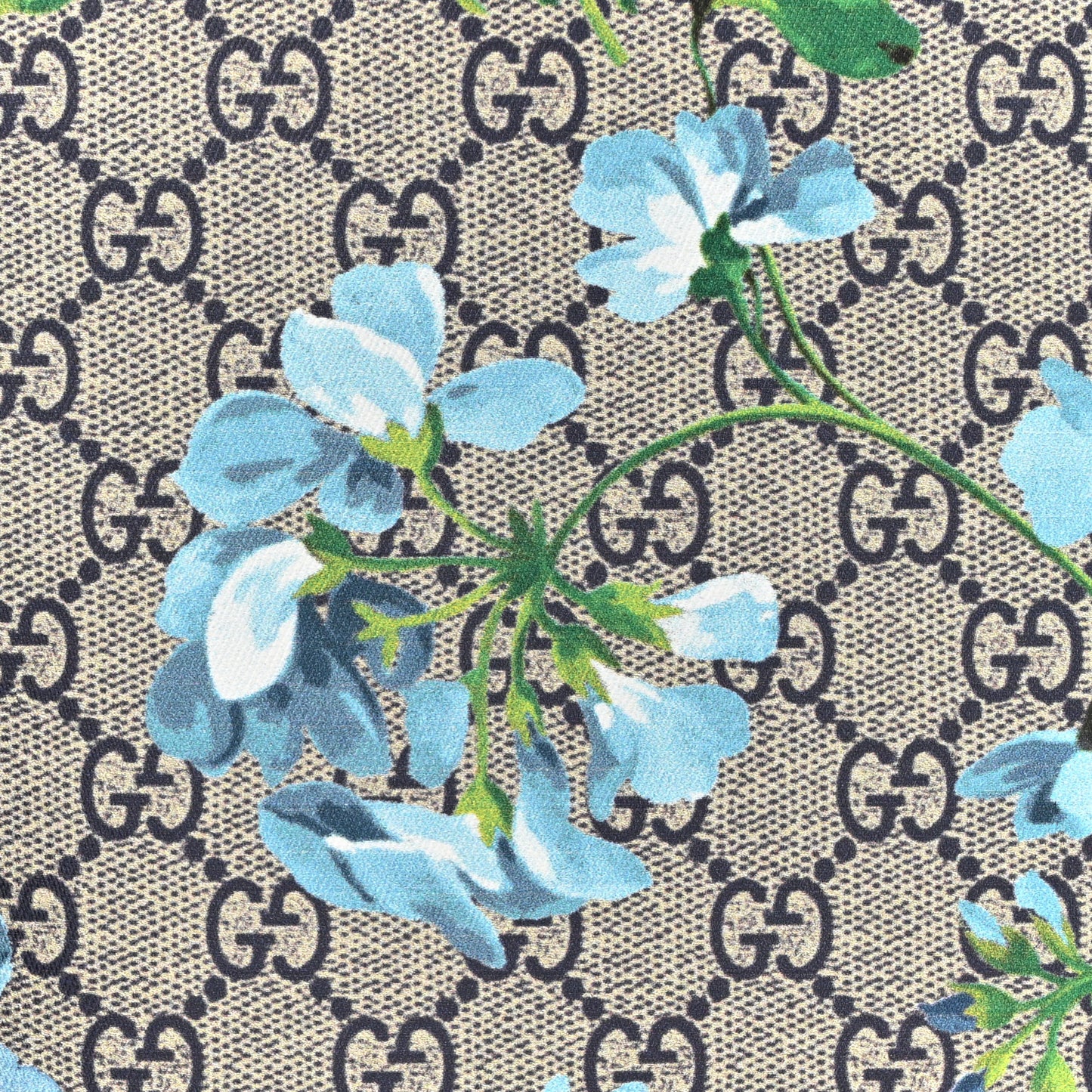 GG Supreme Monogram Blooms Medium Reversible Tote Beige Blue