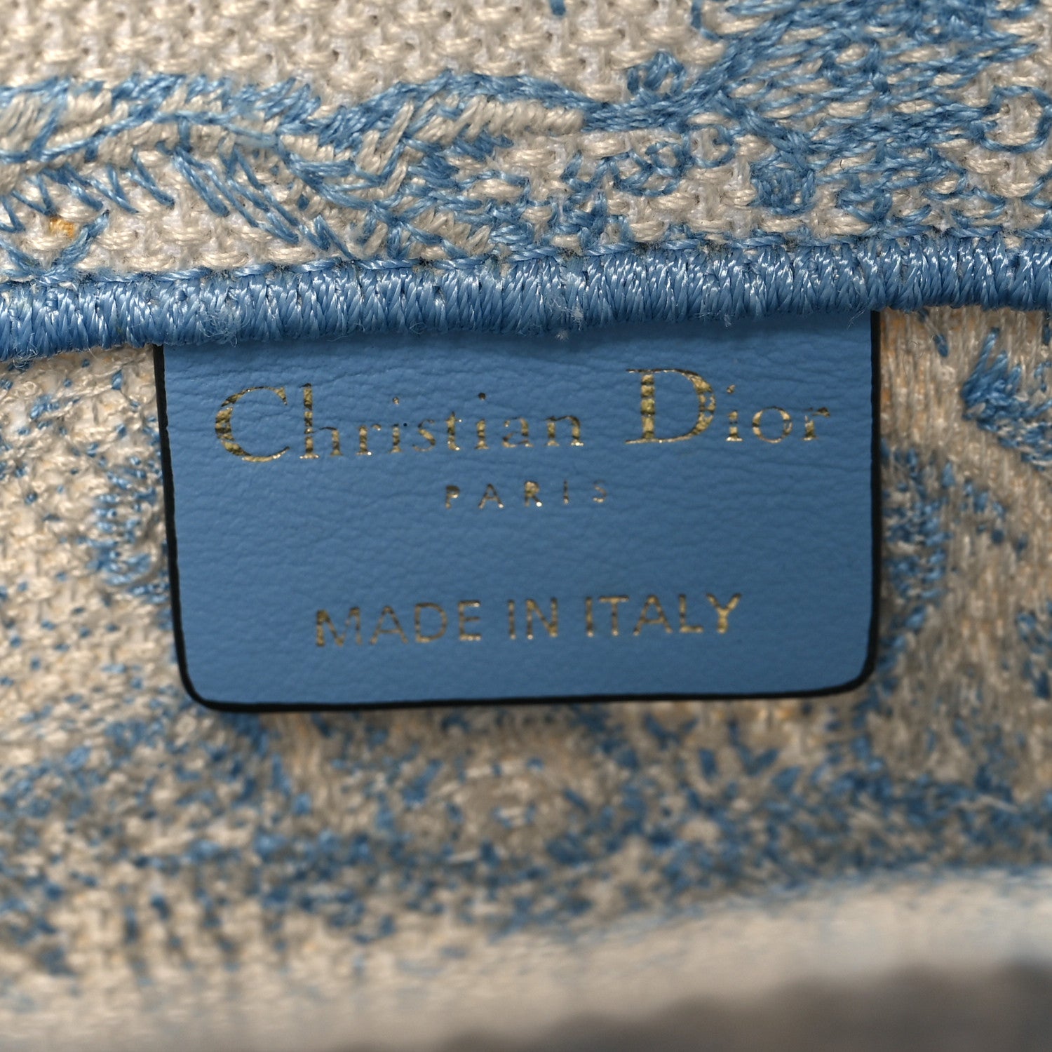 Christian Dior Canvas Embroidered Medium Dioriviera Toile De Jouy Book Tote Light Blue 6 of 14