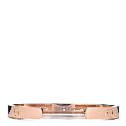 Cartier 18K Pink Gold Pink Sapphire LOVE Cuff Bracelet 17 3 of 4