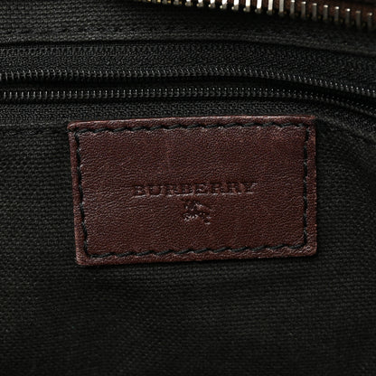Burberry Haymarket Check Studded Tote Bag Chocolate 6 of 11